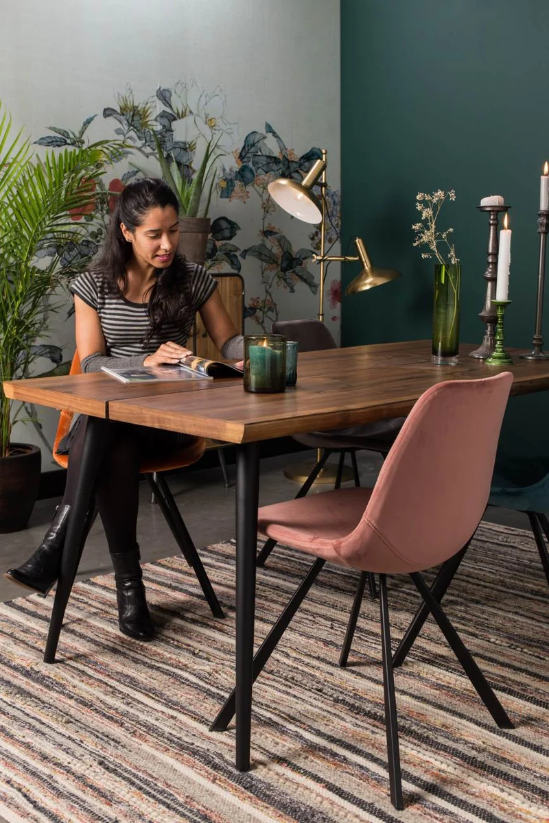 Esszimmerstuhl FRANKY VELVET Samt Rosa von DutchBone