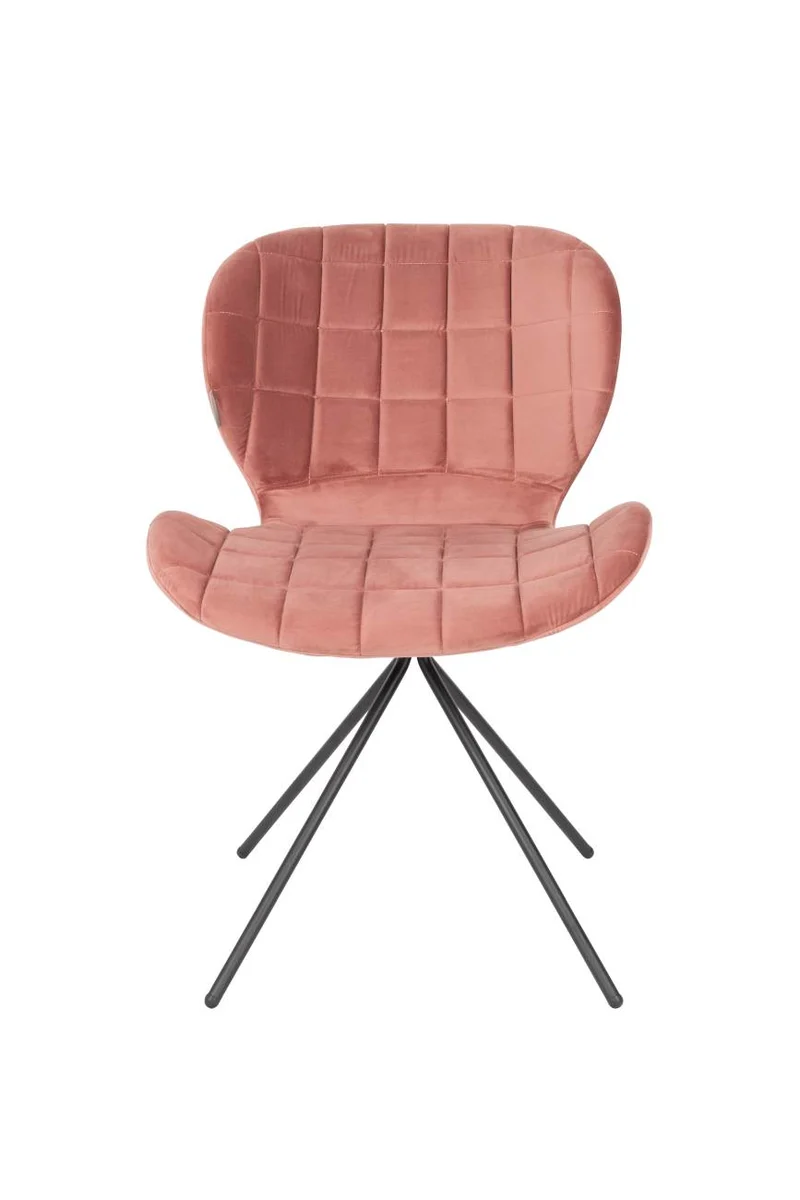 Esszimmerstuhl OMG VELVET Samt Rosa von ZUIVER