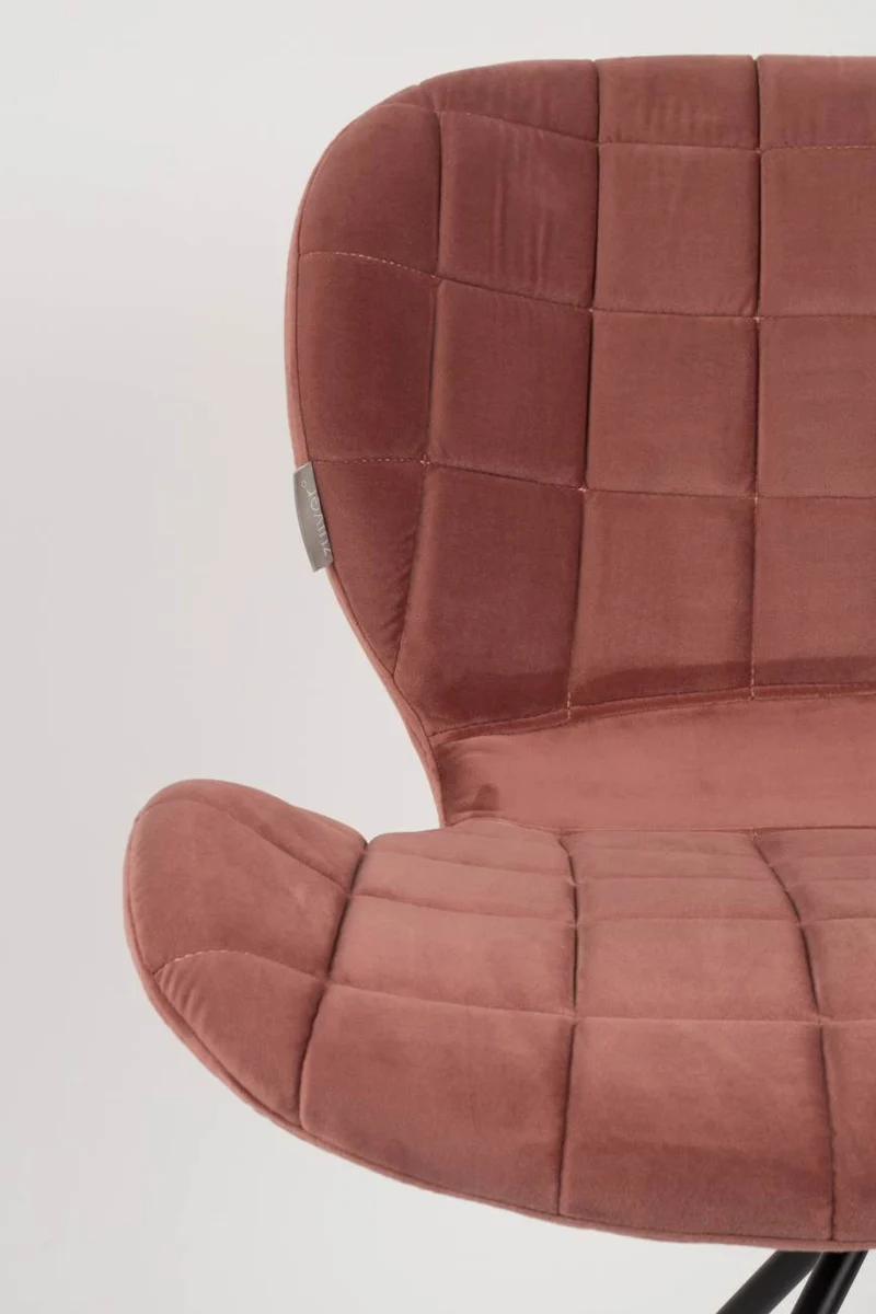 Esszimmerstuhl OMG VELVET Samt Rosa von ZUIVER