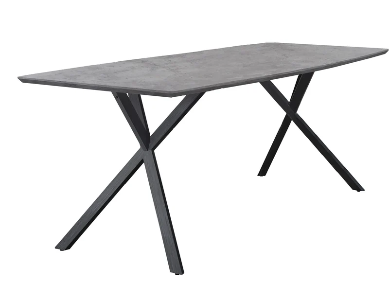 Esstisch HENK 190 x 90 cm Tischplatte in Beton Optik