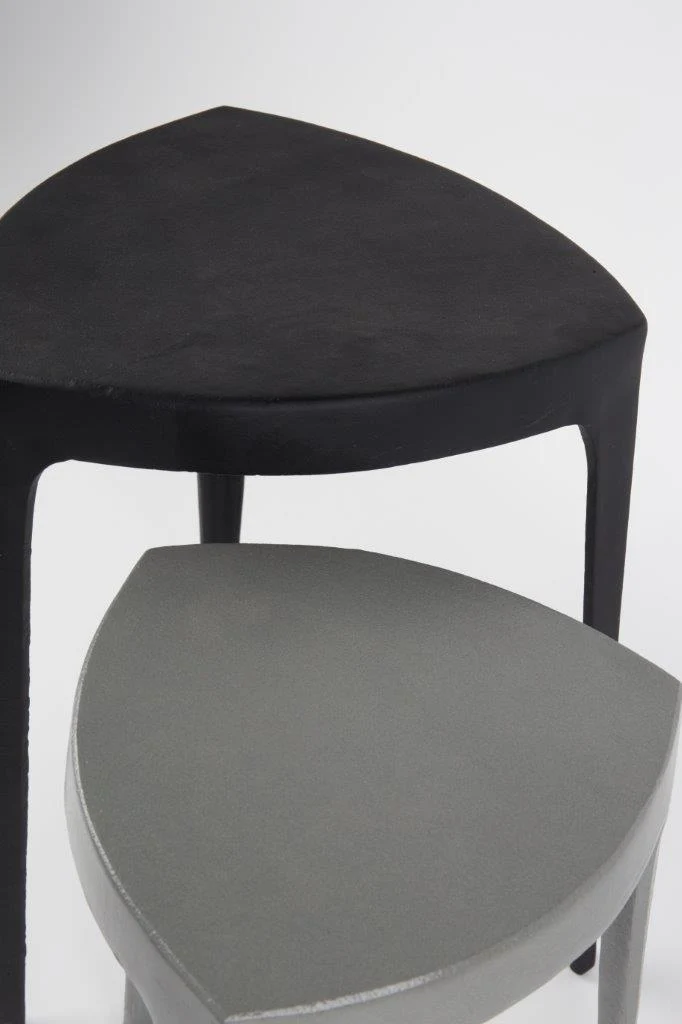 Beistelltisch Set TIGA von ZUIVER aus Aluminiumguss
