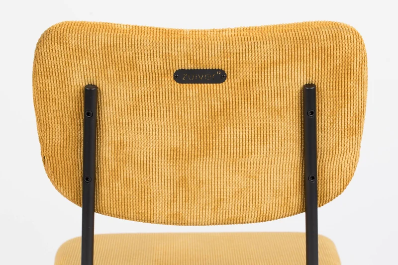 Esszimmerstuhl BENSON OCHRE von ZUIVER mit trendigen Cordstoff