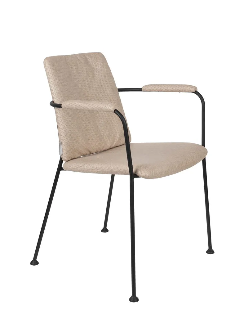 Armlehnstuhl FAB BEIGE mit perforierten Kunstleder von ZUIVER