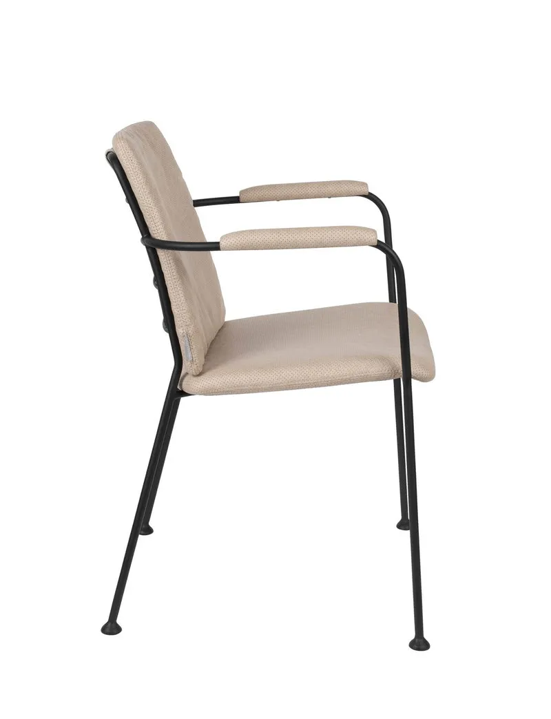 Armlehnstuhl FAB BEIGE mit perforierten Kunstleder von ZUIVER