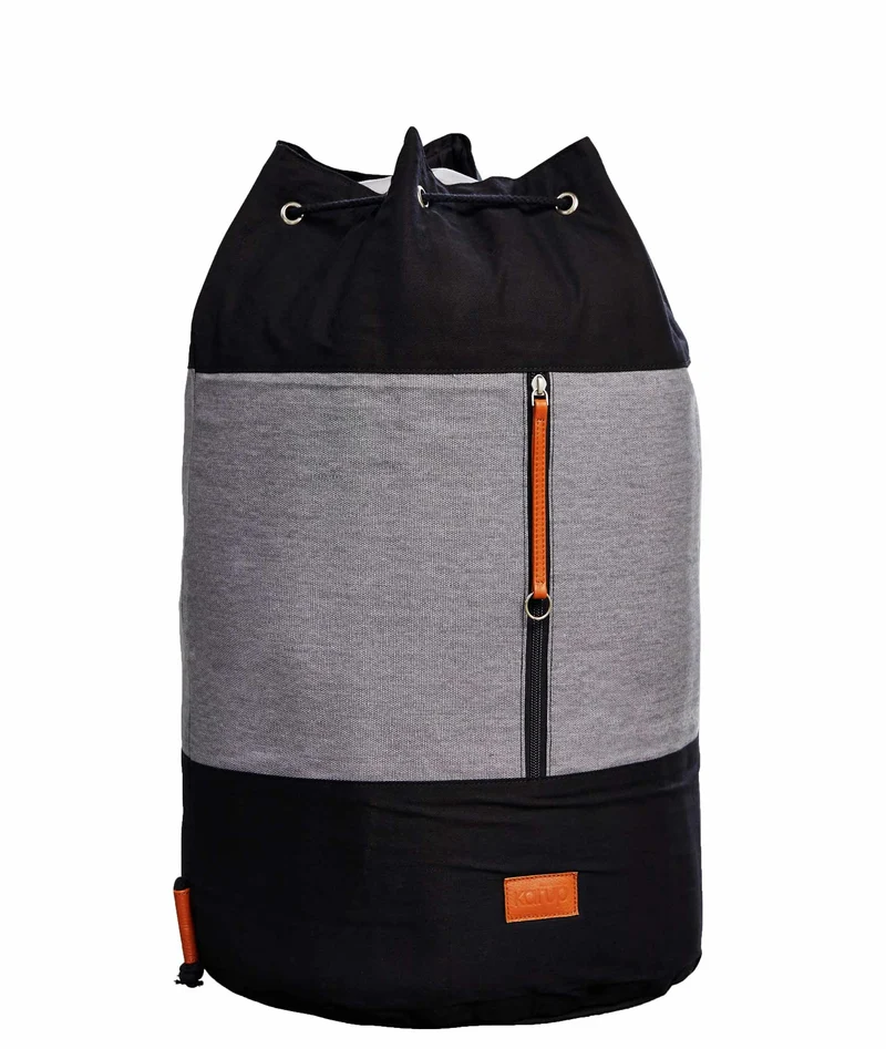 Wäschesack ROADIE Black / Grey auch als Rucksack verwendbar, von Karup