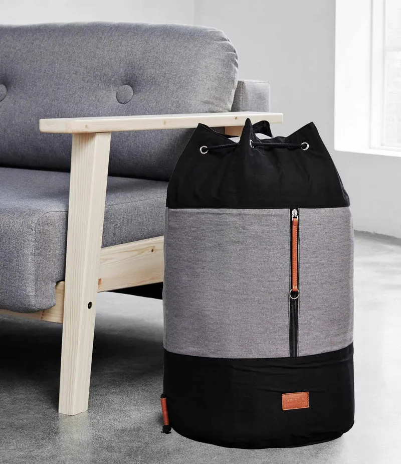 Wäschesack ROADIE Black / Grey auch als Rucksack verwendbar, von Karup