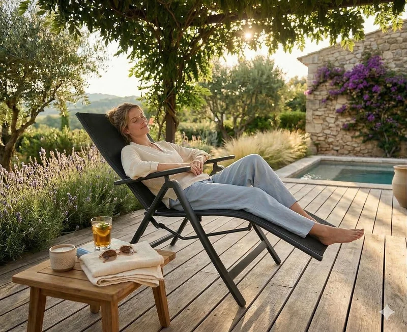 Relaxsessel Gartensessel Comfort Gestell Aluminium anthrazit