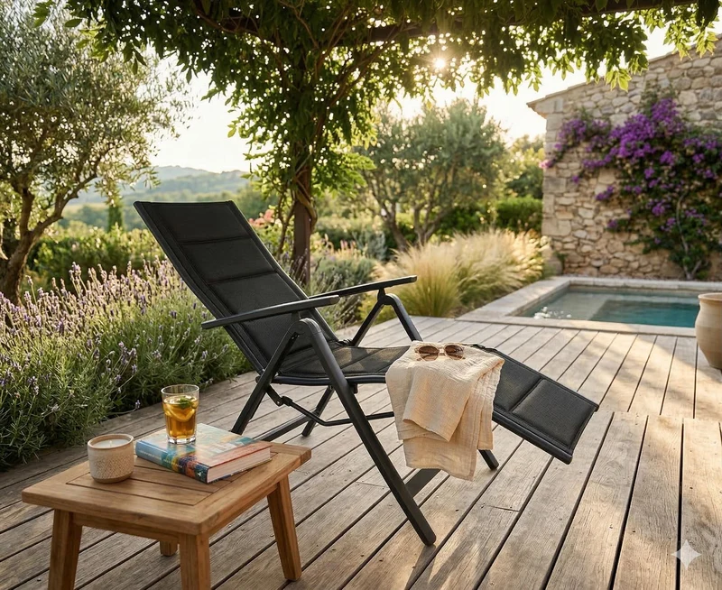 Relaxsessel Gartensessel Comfort Gestell Aluminium anthrazit