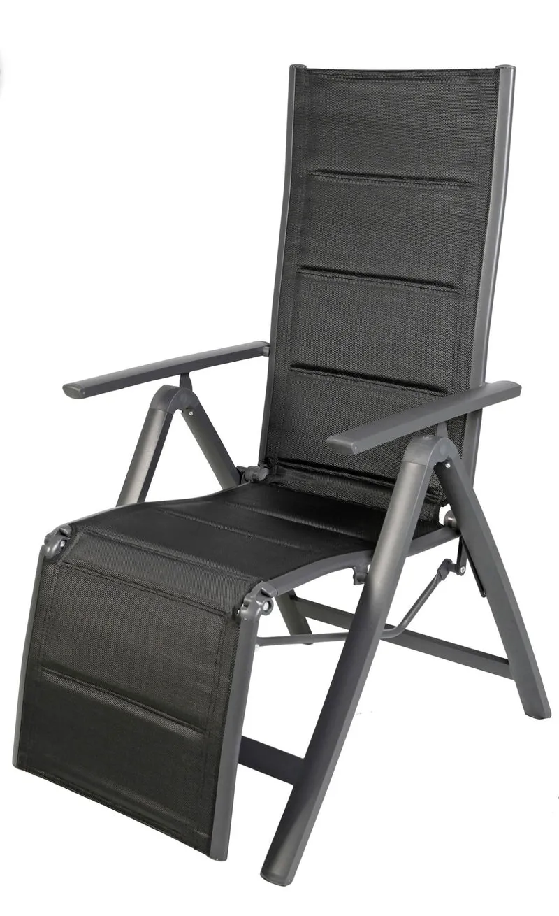 Relaxsessel Gartensessel Comfort Gestell Aluminium anthrazit
