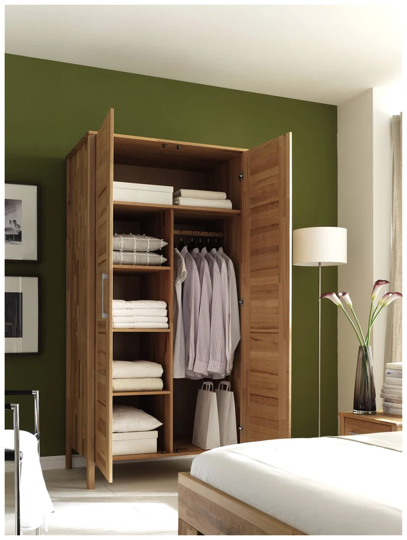 Inneneinteilung 98 cm Kernbuche für Schrank HALVAR + YLVA mit 2 Türen