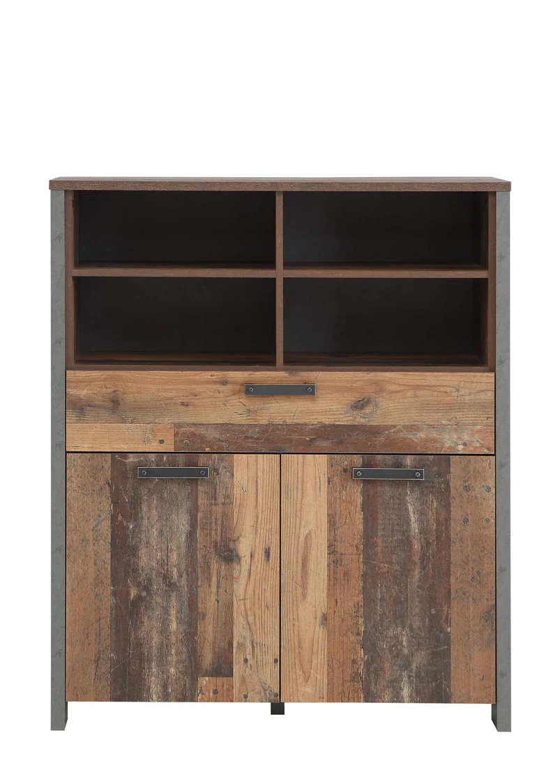 Wohnzimmerschrank CLIF Wohnwand 4-tlg. Old Wood Vintage von Forte