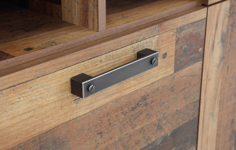 Vitrine CLIF 2-trg. Optik: Old Wood Vintage von Forte
