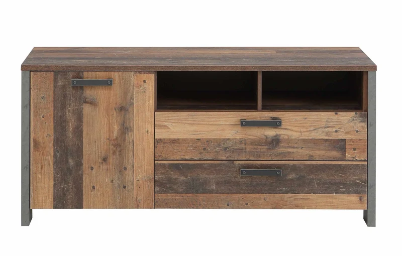 Lowboard TV-Kommode CLIF 142 cm Optik: Old Wood Vintage von Forte