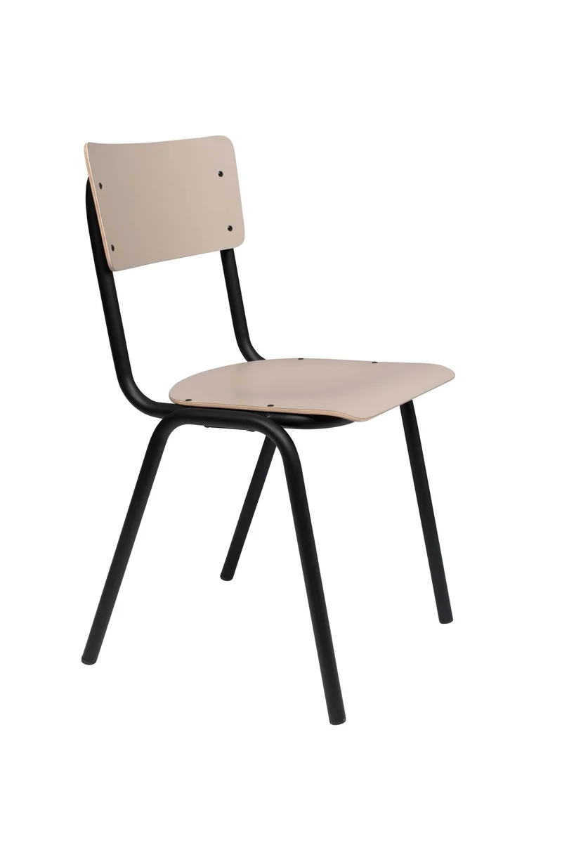 Stuhl Stapelstuhl BACK TO SCHOOL MATTE BEIGE von ZUIVER