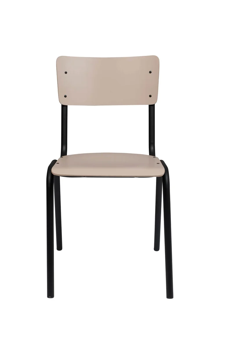 Stuhl Stapelstuhl BACK TO SCHOOL MATTE BEIGE von ZUIVER