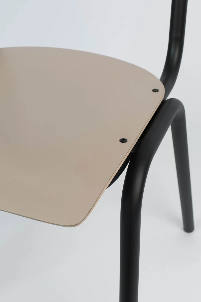 Stuhl Stapelstuhl BACK TO SCHOOL MATTE BEIGE von ZUIVER