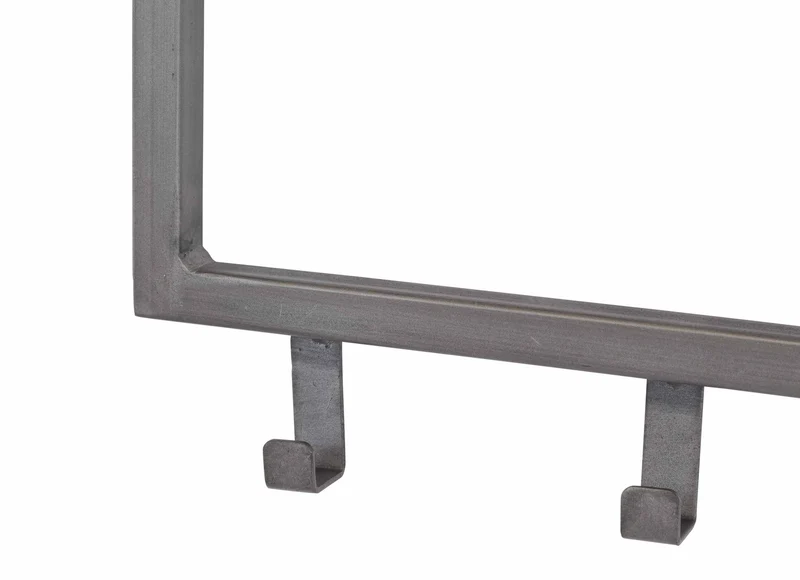 Hakenleiste JON mit 15 Haken Wandgarderobe im Dark-Silver-Finish
