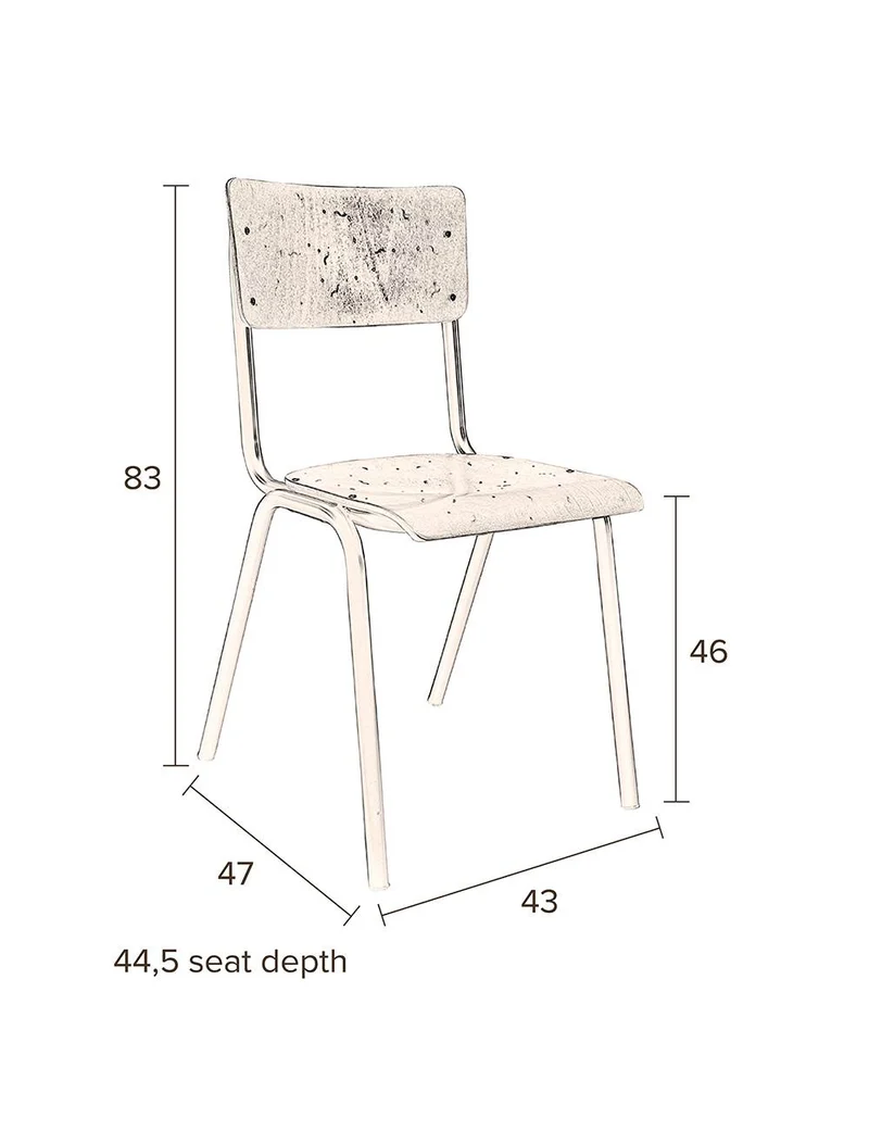 Stuhl Stapelstuhl SCUOLA von DutchBone