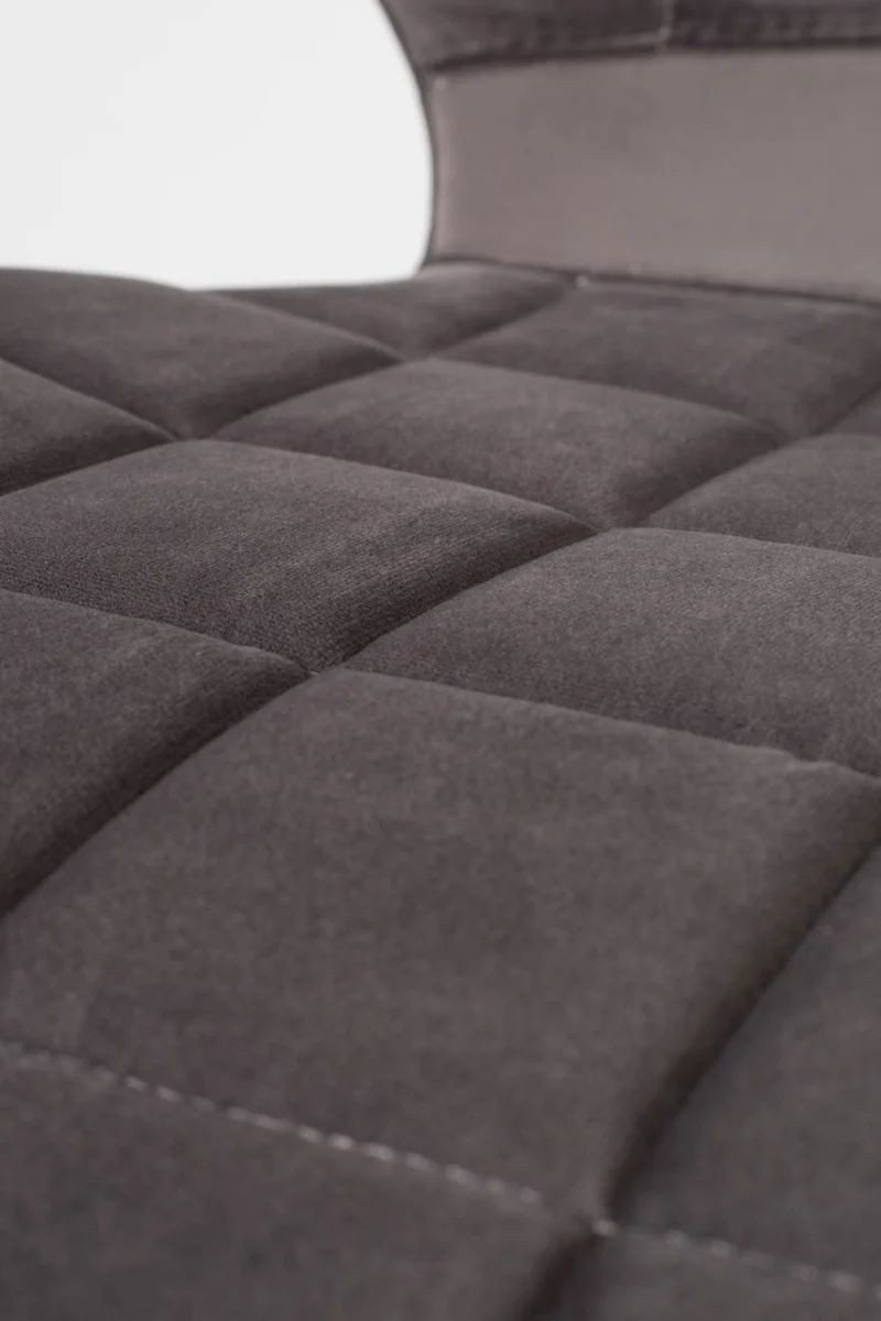 Esszimmerstuhl OMG VELVET Samt Grau von ZUIVER