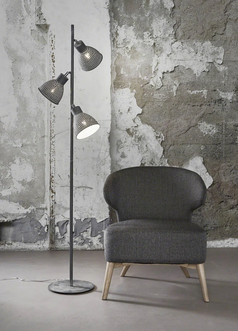 Stehleuchte ZEEF mit 3 Schirmen Iron Grey