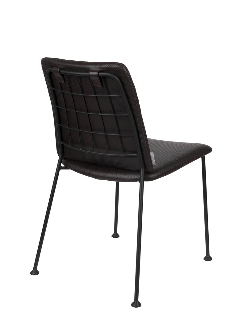 Esszimmerstuhl FAB BLACK mit perforierten Kunstleder von ZUIVER