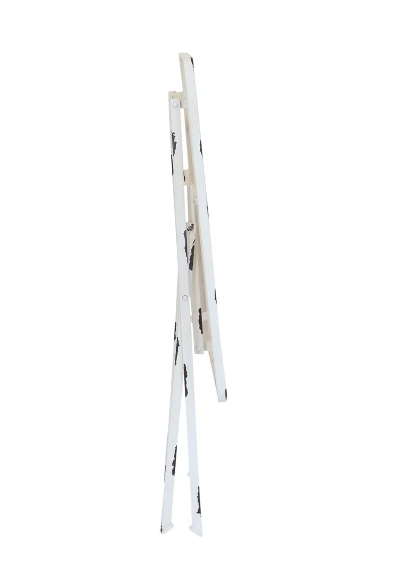 Klapptisch MARIANA 70 x 70 cm Metalltisch Weiß Antik Look