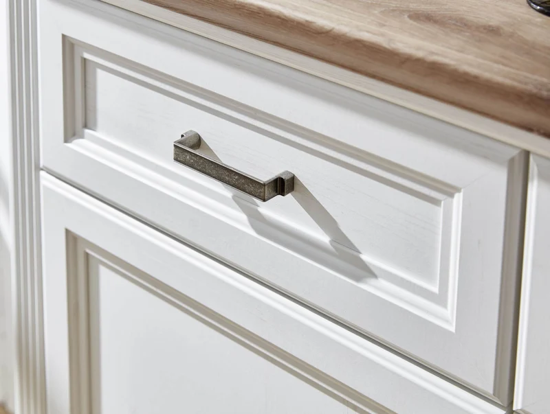 Wohnzimmerschrank JASMIN UH82 4-tlg. Pinie weiß im Landhausstil