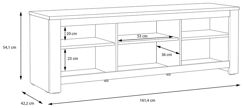 Wohnzimmerschrank HAVANNA, Alt-Eiche, 4-teilig, von Forte