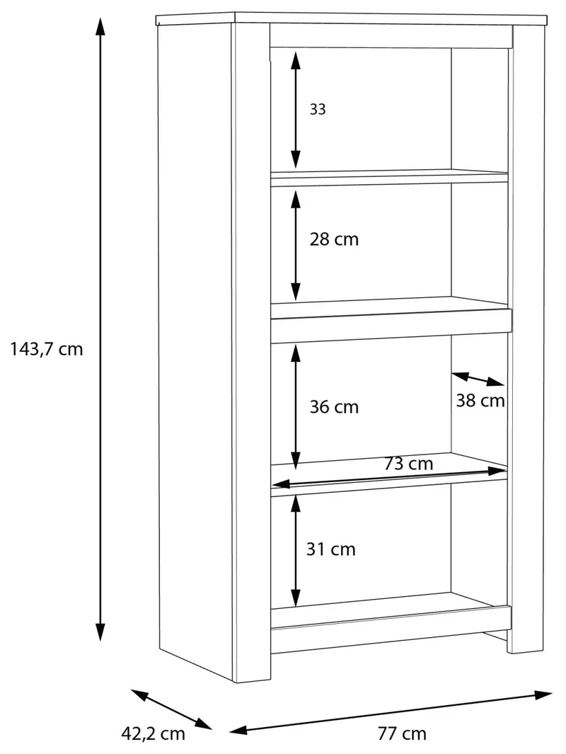 Highboard HAVANNA 2 Türen Optik: Alteiche von Forte