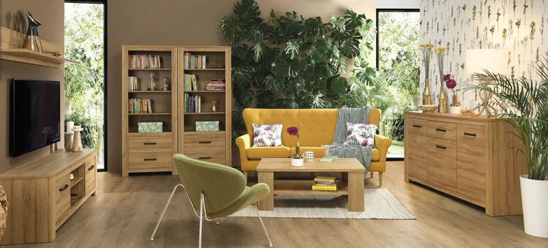 Regal HAVANNA 2 Schubladen 3 Einlegeböden Optik: Alteiche von Forte