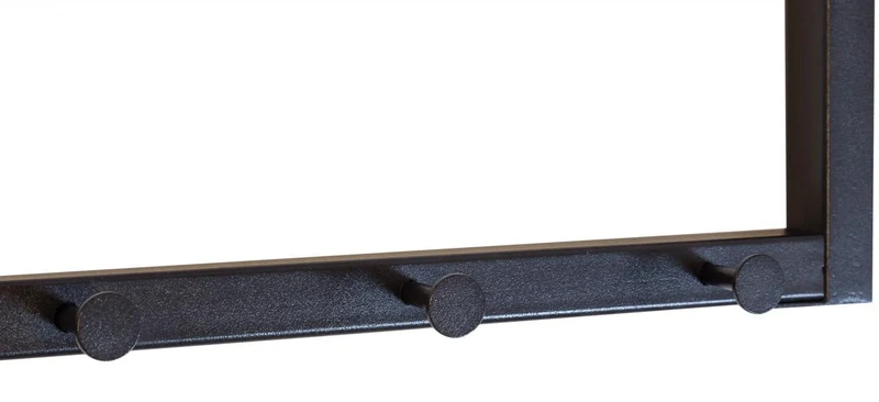 Garderobe Wandgarderobe RIZZOLI Metall Schwarz lackiert mit Hutablage