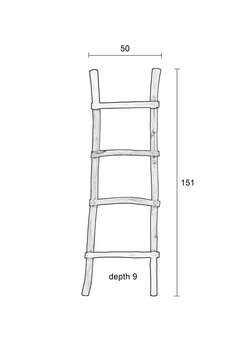 Multitalent Ladder Rack HARRY Leiter aus Teak
