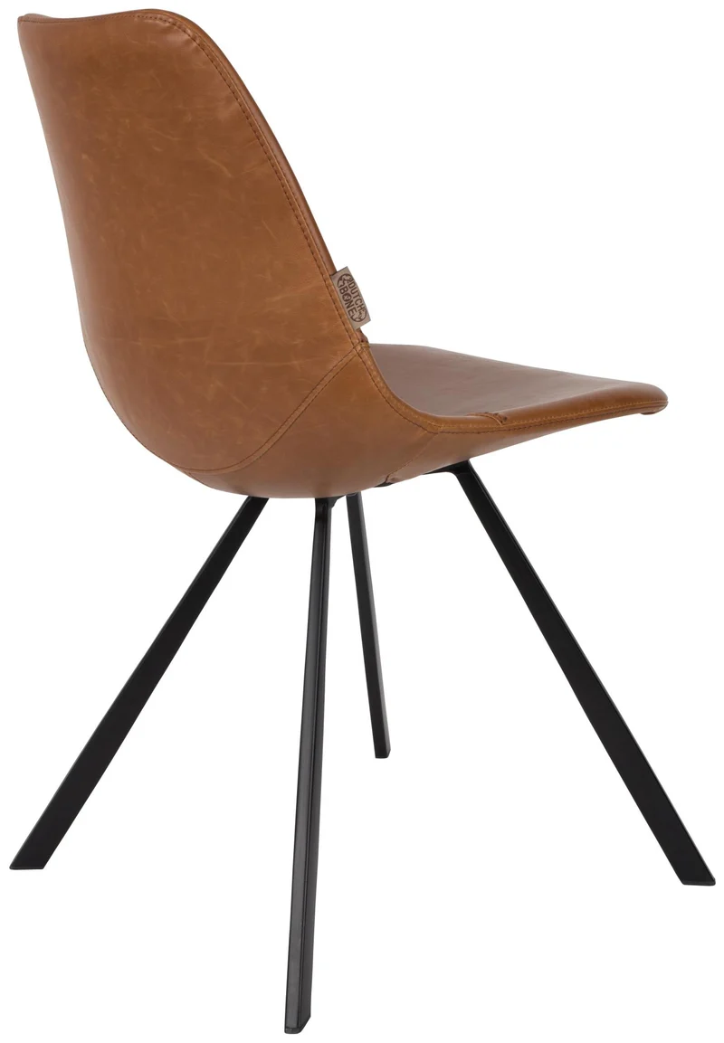 Esszimmerstuhl FRANKY Kunstleder Vintage braun von DutchBone