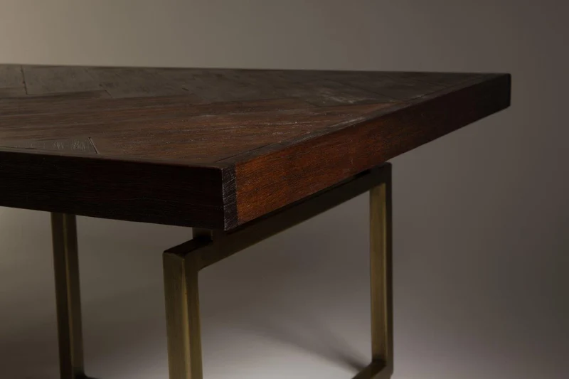 Couchtisch CLASS mit Fischgrät Platte 120 x 60 cm von DutchBone