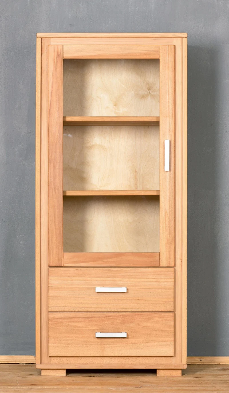 Wohnzimmerschrank Genf Set VIII, Kernbuche massiv geölt, 4-teilig