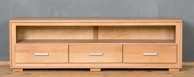 Wohnzimmerschrank Genf Set VIII, Kernbuche massiv geölt, 4-teilig