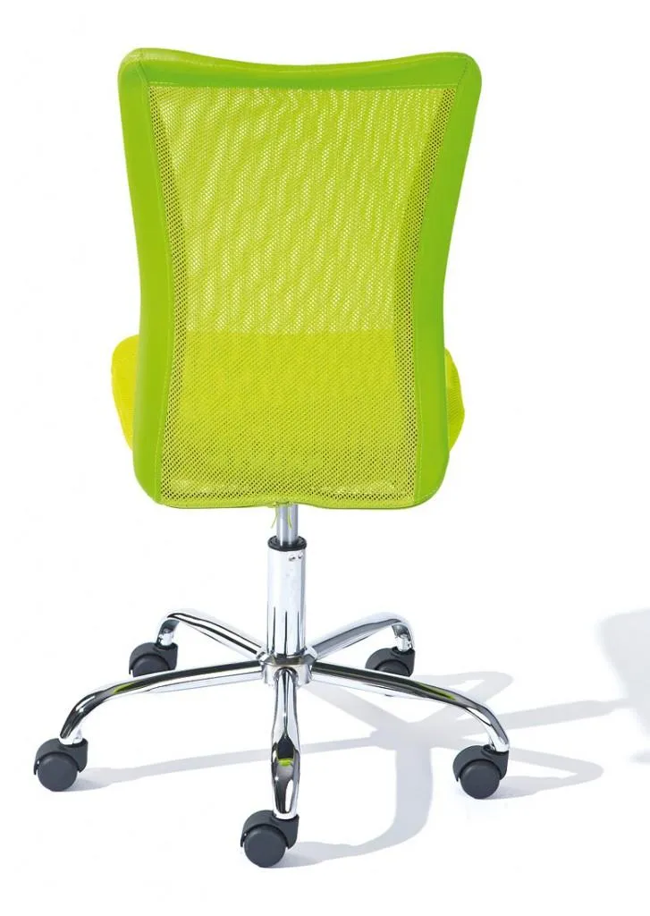 Kinderstuhl Kinderdrehstuhl BONNIE Bezug in Lime, Fußkreuz Chrom