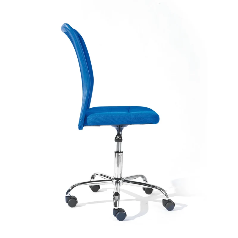 Kinderdrehstuhl BONNIE Blau, höhenverstellbar mit Fußkreuz Chrom