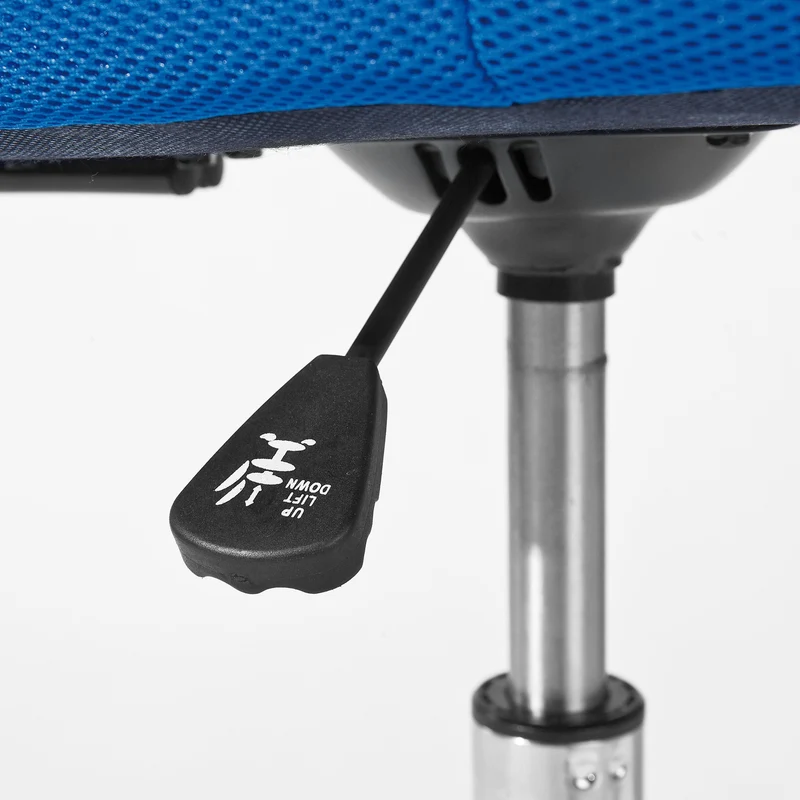 Kinderdrehstuhl BONNIE Blau, höhenverstellbar mit Fußkreuz Chrom