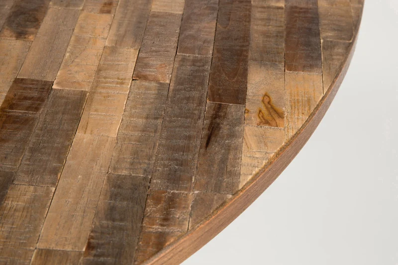 Runder Esstisch MO 110 cm - recycled Teak für ein gemütliches Ambiente