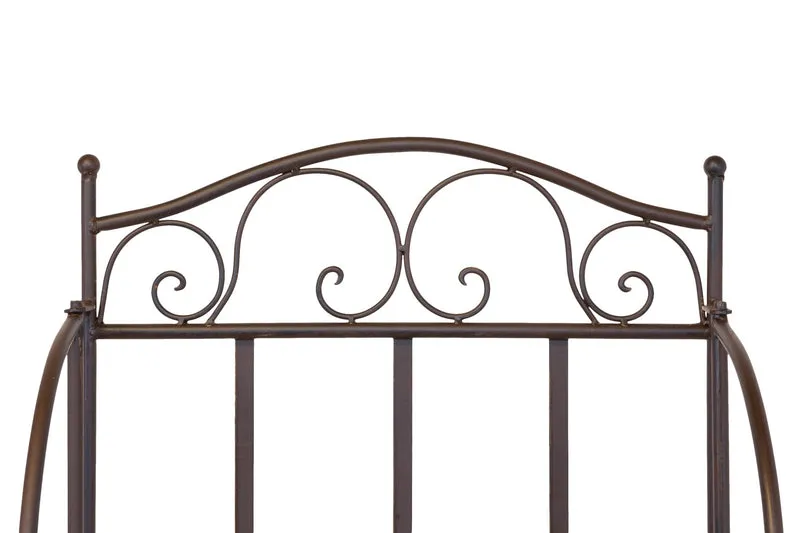 Metallregal VERENI antik braun Eisenregal klappbar im Landhausstil
