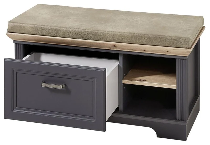 Garderobenset JASMIN GH80 Farbton Graphit und Artisan Eiche 5-teilig