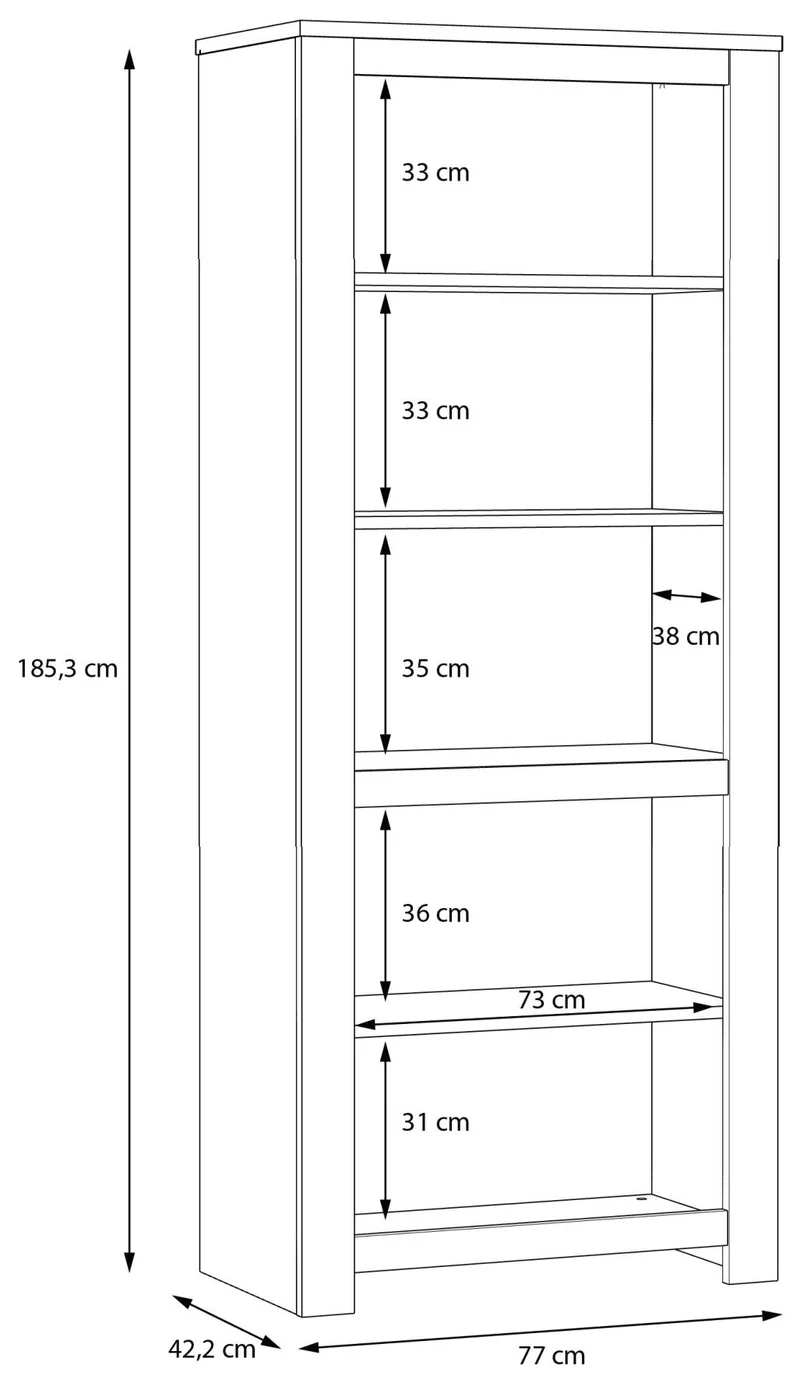 Vitrine HAVANNA 2 Türen 3 Einlegeböden Optik: Alteiche von Forte