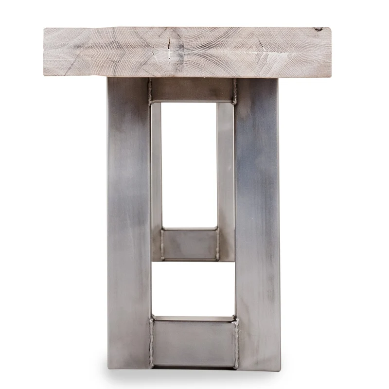 Bank New York - 200 x 35 cm, Platte aus alter Balkeneiche White Wash