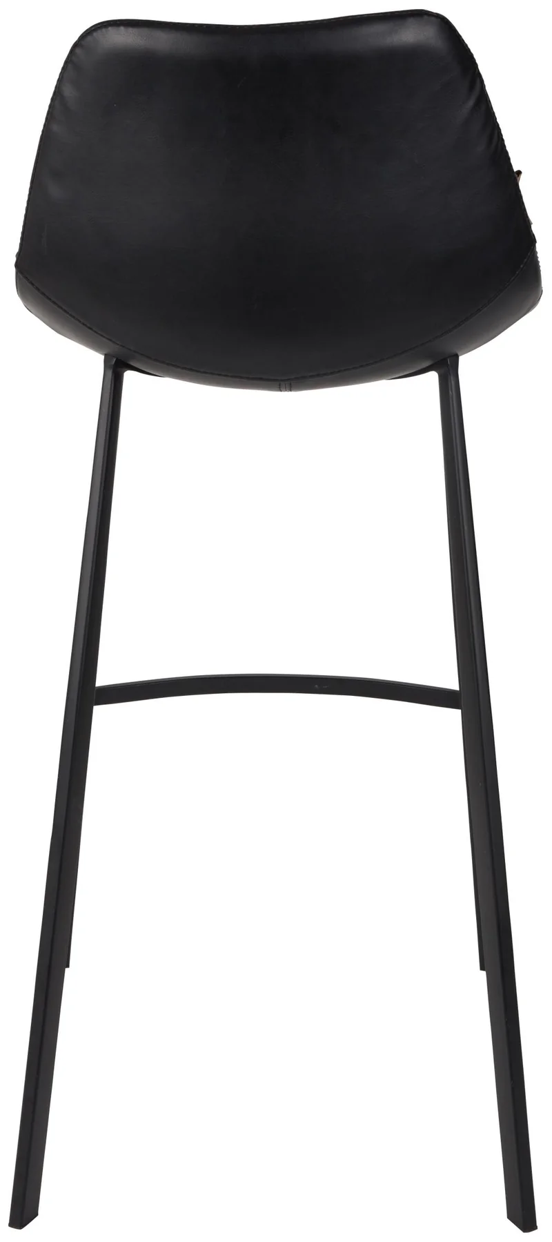 Barhocker FRANKY Kunstleder Vintage schwarz von DutchBone