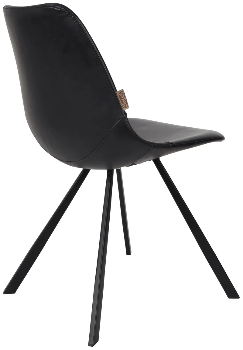 Esszimmerstuhl FRANKY Kunstleder Vintage schwarz von DutchBone