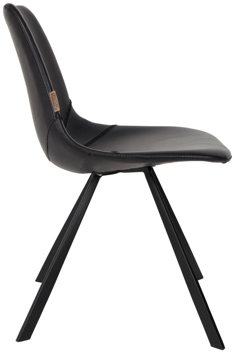 Esszimmerstuhl FRANKY Kunstleder Vintage schwarz von DutchBone