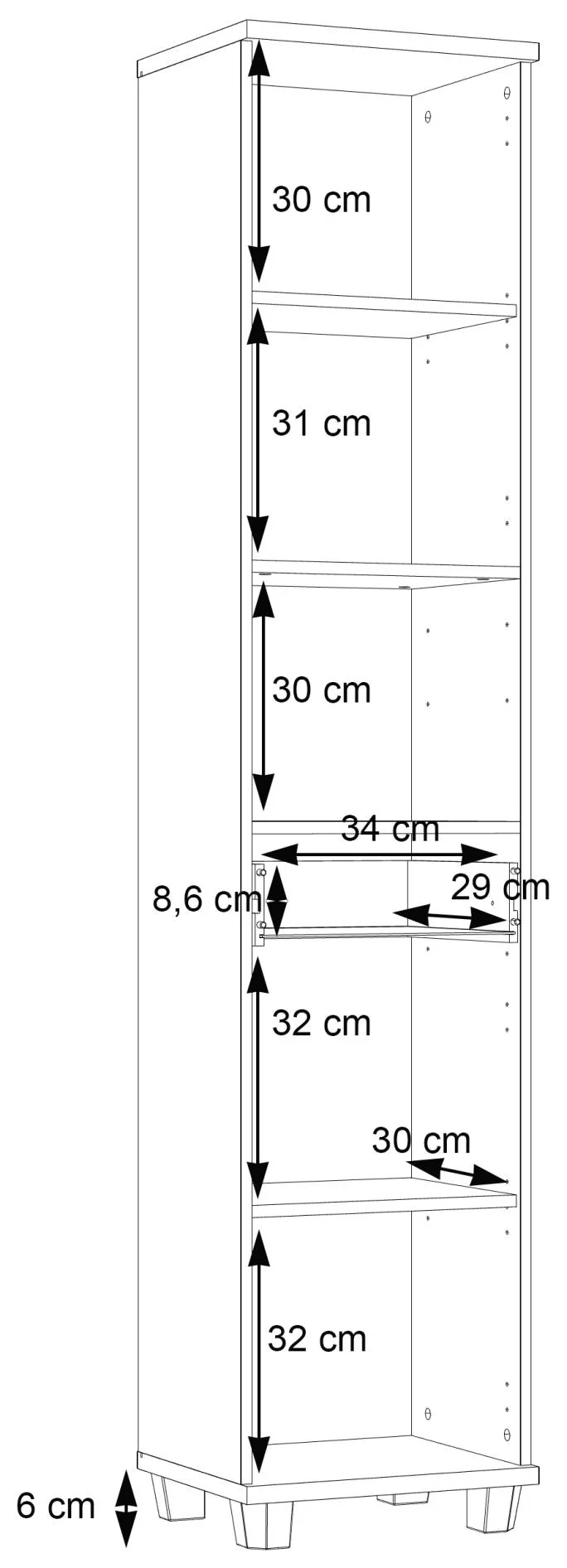 Badezimmer Komplett-Set VERIS 1, 5-tlg., Badmöbel Front weiß Hochglanz