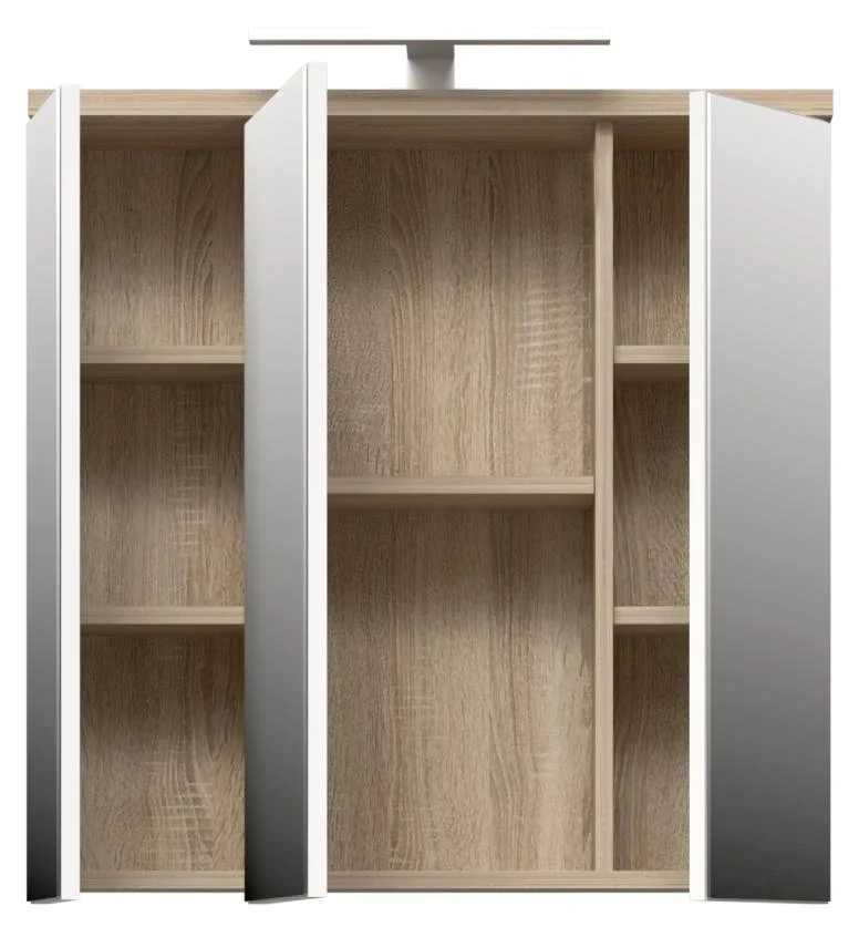 Badezimmer Komplett-Set VERIS 1, 5-tlg., Badmöbel Front weiß Hochglanz