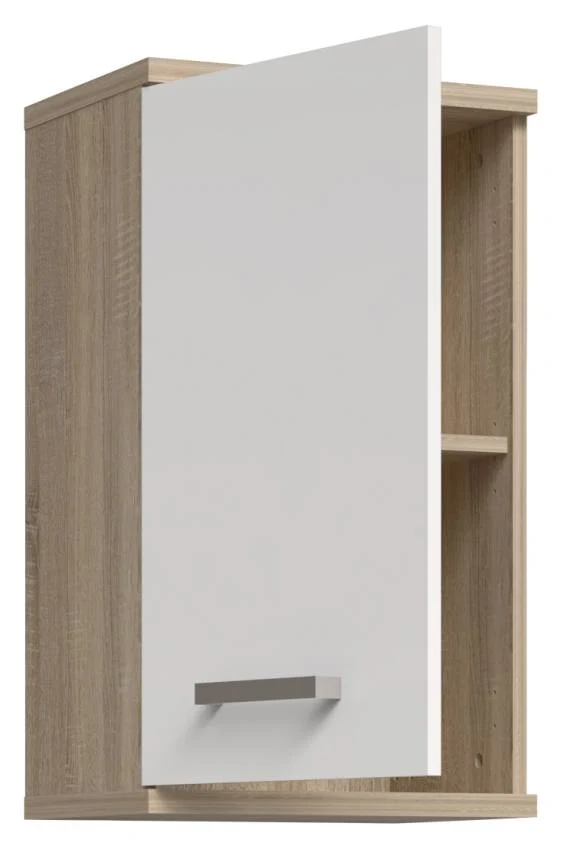 Badezimmer Komplett-Set VERIS 1, 5-tlg., Badmöbel Front weiß Hochglanz